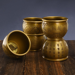 Copper Vessel Arranging a Treasure Pot, Copper Absorbing Gold, Hundred Fortune Vessel, Antiquized Copper Craftsmanship, Gift Manufacturer Wholesale