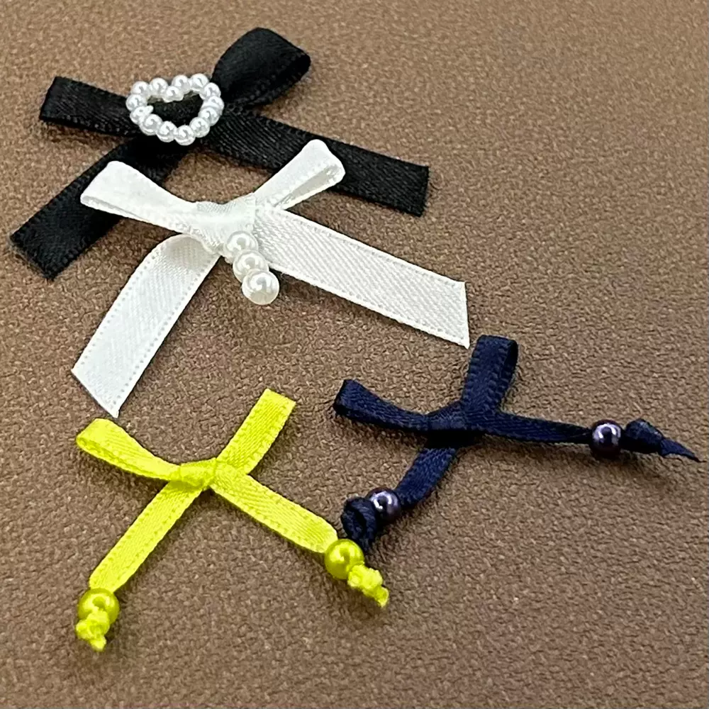 批发缎带小蝴蝶结花仔 涤纶织带文胸内裤配饰辅料diy吊珠胸前装饰