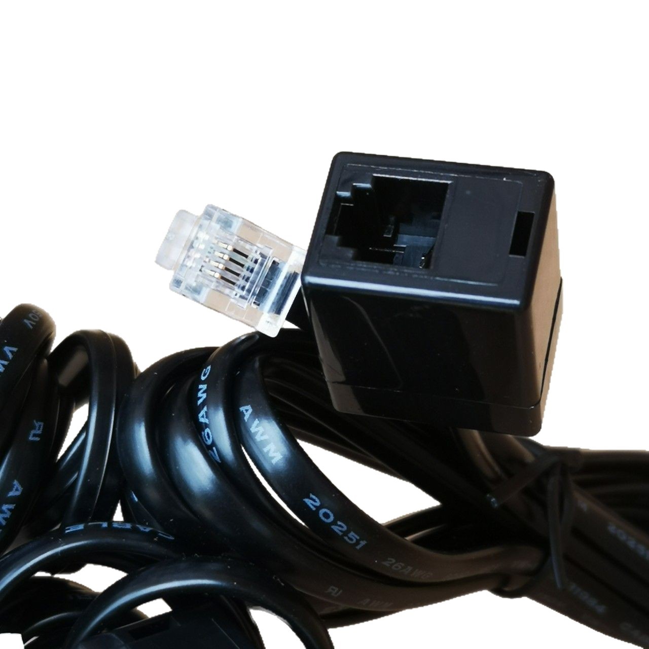 ��RJ11�绰��ˮ��ͷ�ӳ���ABSӲ��ͭ6P4C������ĸRJ12�ź��ߴ���