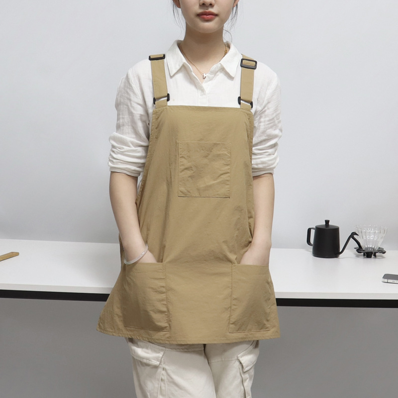 Delantal de nylon transfronterizo caballo clip ropa de trabajo cocina de moda casera coreana cintura hombre y mujer chaleco delantal impermeable