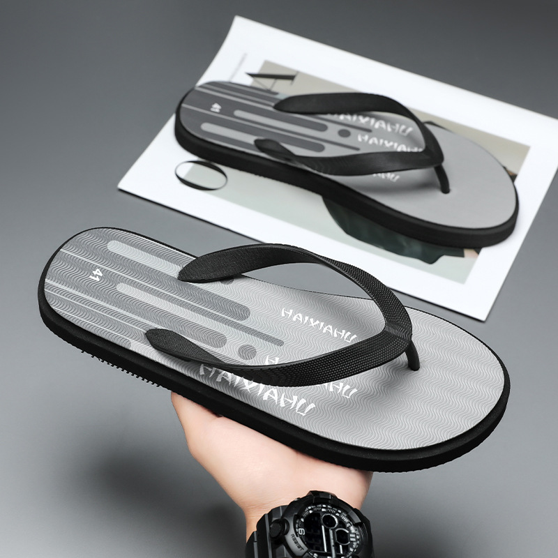 Venta directa de fábrica, chanclas, nuevos hombres, verano, simples, antideslizantes al aire libre, sandalias planas al aire libre, una pieza