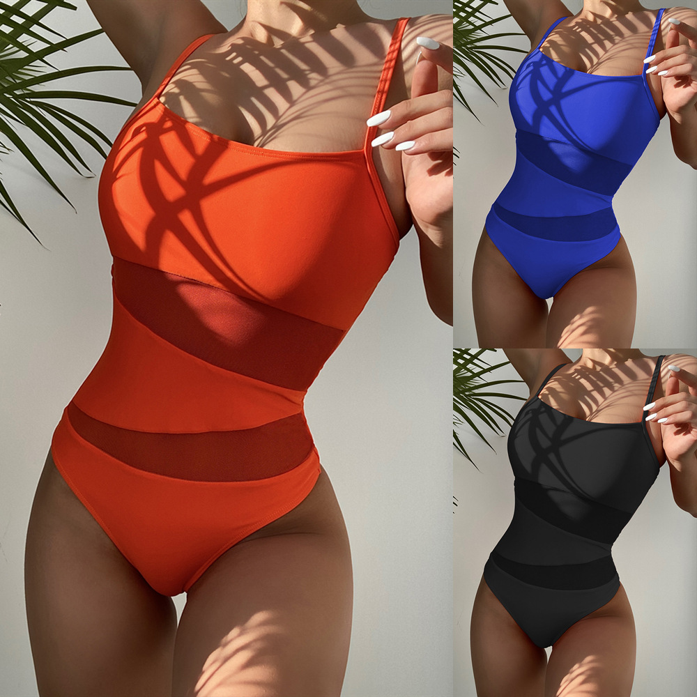 100g Weight Women's Solid Color One Piece