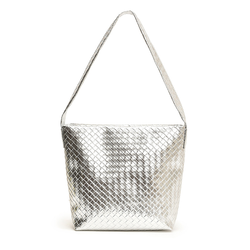 Bolsos de tejido de alta sensación para mujeres 2024 nueva moda coreana bolsas de hombro de viaje simple de gran capacidad