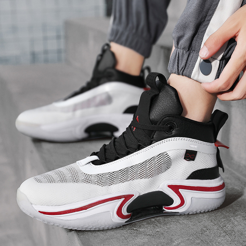 Competition training basketball shoes for men, breathable, non-slip, practical student sports shoes, youth and children's large size sports shoes