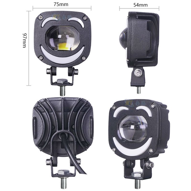 LED amarillo blanco motocicleta lámpara de foco carcasa lámpara eléctrica carcasa lámpara de motocicleta carcasa lámpara de automóvil carcasa
