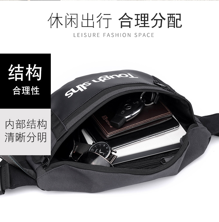 Wholesale of new men's and women's trendy waist bags, outdoor laser reflective chest bags, fashionable street crossbody bags and sports waist bags undefined