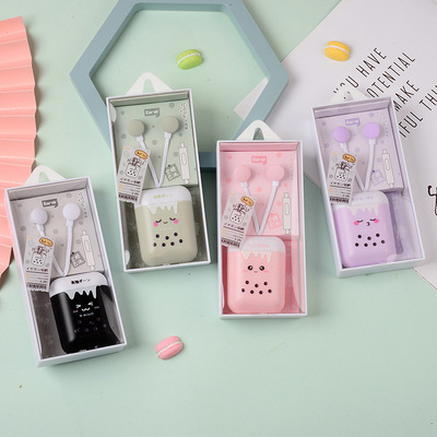 Ear first Sen E-242 Summer Ice cream Cartoon headset Michael Conversation In ear storage box Earplugs