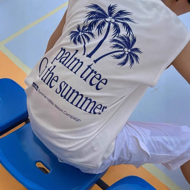 Basketball Sleeveless Vest Men's Summer Vest Men's Short-Sleeved T-Shirt Fitness Milk Silk Sports Ins Trendy Brand Large Size Basketball Sleeveless Vest Men's Summer Vest Men's Short-Sleeved T-Shirt Fitness Milk Silk Sports Ins Trendy Brand Large Size