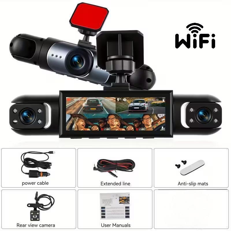 Zhongxing Quad Lens HD WiFi Dash Cam 360° All-round Monitoring (Driving recorder) - quad-lens-no-card-wifi