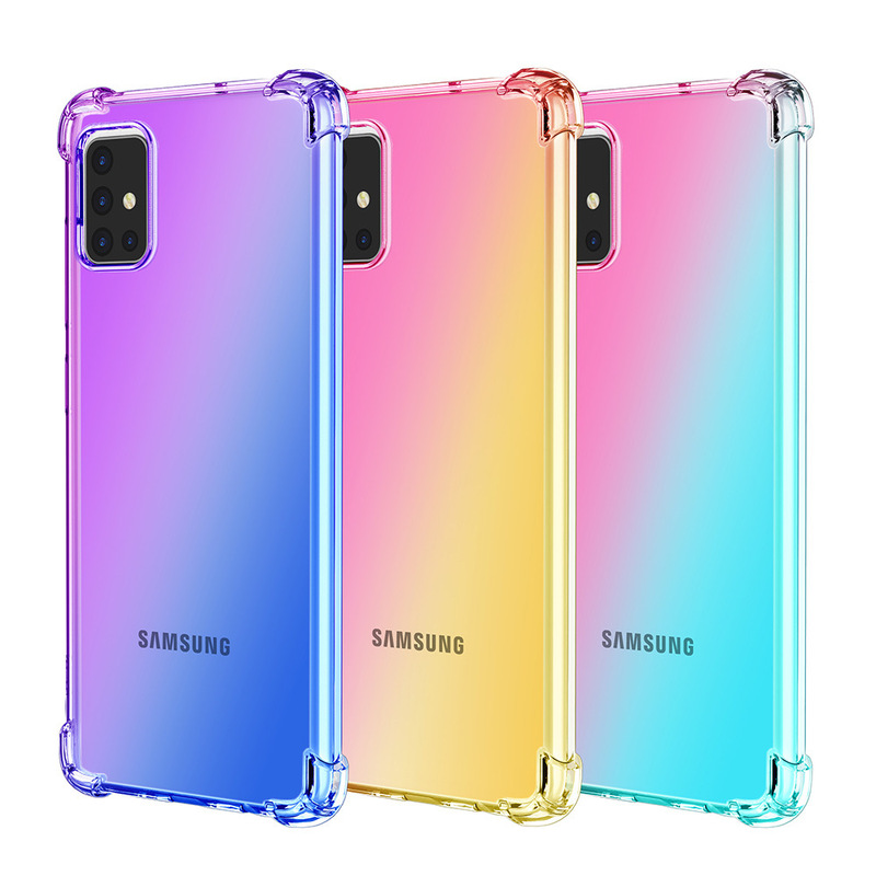 + Samsung A17 Anti-Fall Mobile Phone Case A71 Gradient A07 Mobile Phone Case A20 Suitable for A30 Protective Case A50, A21S