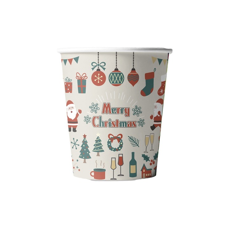 新しいクリスマスサンタクローステーマ子供パーティー食器用品使い捨て紙コップティッシュ紙皿装飾|undefined