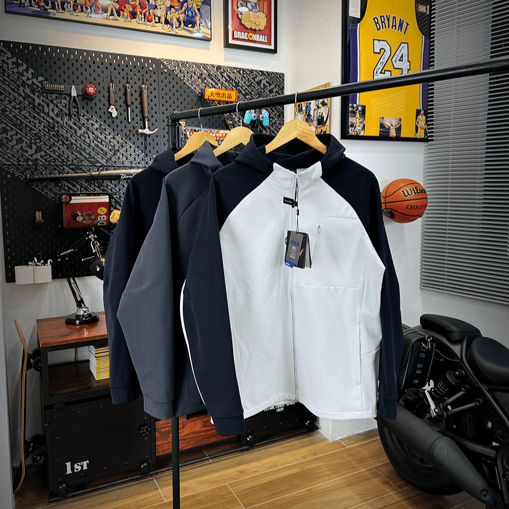 고급형 LeavoJohnson 질감 있는 통기성 남성용 가을 겨울 커플 후드 재킷