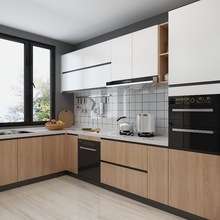 艾然成都白色橱柜全屋现代简约整体厨房厨柜一体开放式全屋