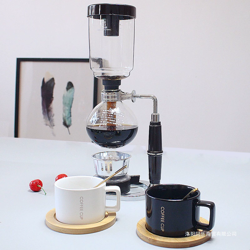 #Hand grinding Hario siphon coffee maker machine boiling high temperature resistant glass moka pot filter hand-written set