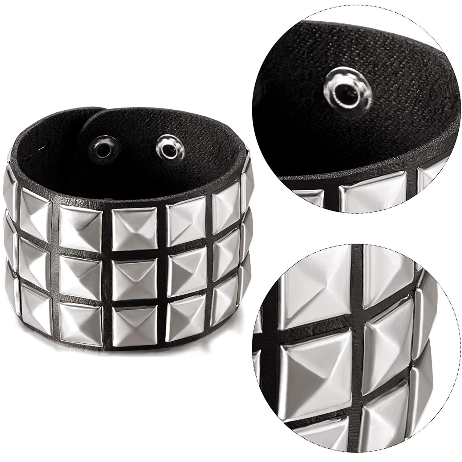 1 Set Quantity Casual Simple Style Streetwear Geometric Pu Leather Men's Bangle Men Cord & Leather Bracelets