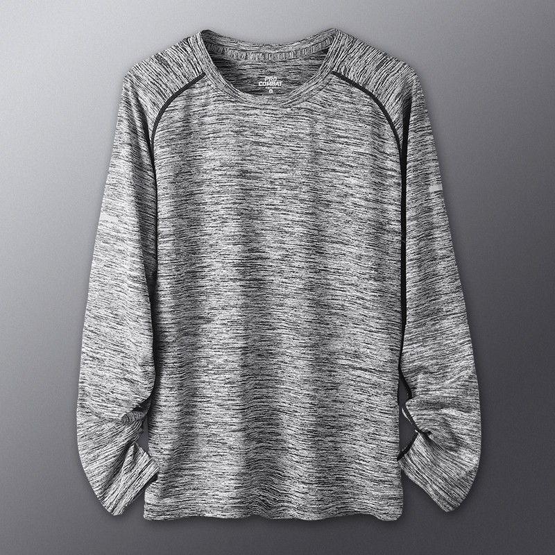 Hielo camiseta de mangas largas para hombres de verano delgada secado rápido transpirable suelta entrenamiento de entrenamiento de gimnasio chaqueta de baloncesto image 8