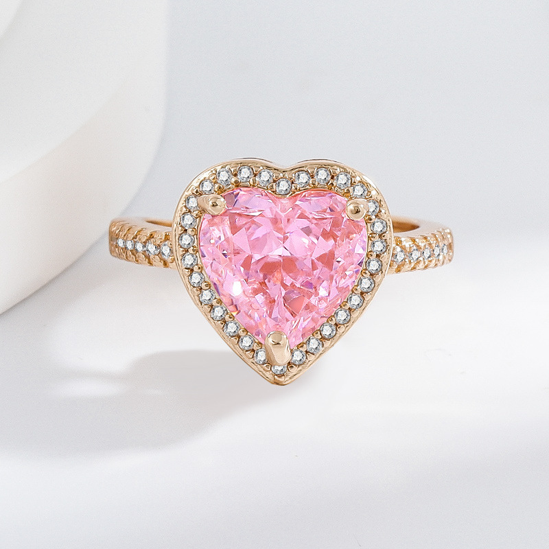 Jewelry Set Quantity Daily, Street, Shopping Occasion Wholesale Jewelry Elegant Modern Style Heart Shape Copper Zircon Plating Jewelry Set Cable Chain Box Chain