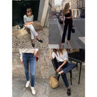 25秋冬 FM主打系列西裤剪裁裸感体验 高腰显瘦修身小脚裤牛仔裤