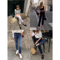 25秋冬 FM主打系列西裤剪裁裸感体验 高腰显瘦修身小脚裤牛仔裤