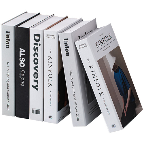 Modern Minimalist Art Fake Book Simulation Book Decorative Accent for Living Room, Office, Study, Entrance Hall