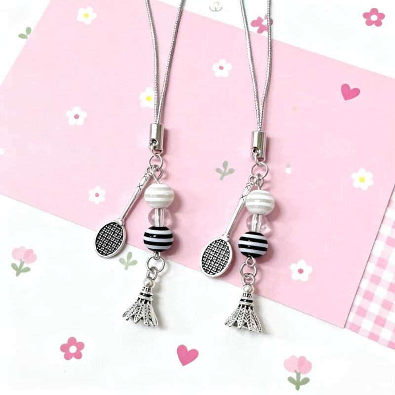 Badminton Pendant, School Bag, Jewelry, Keychain, Backpack Decoration, High-End Niche Creative Pendant, Trendy for Men and Women Badminton Pendant, School Bag, Jewelry, Keychain, Backpack Decoration, High-End Niche Creative Pendant, Trendy for Men and Women