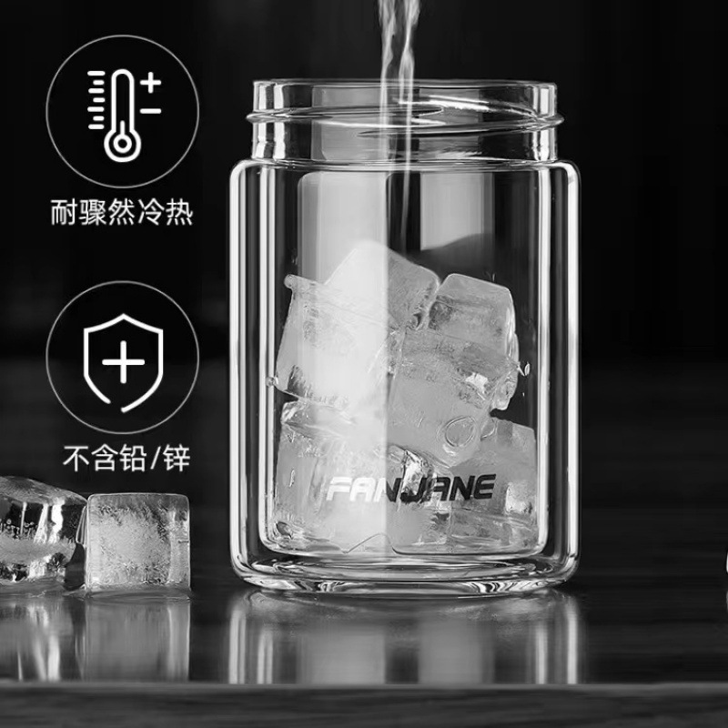 Taza de té personal especial taza de separación de té taza de agua taza de té para hombres y mujeres mini taza de filtro compacta de doble capa