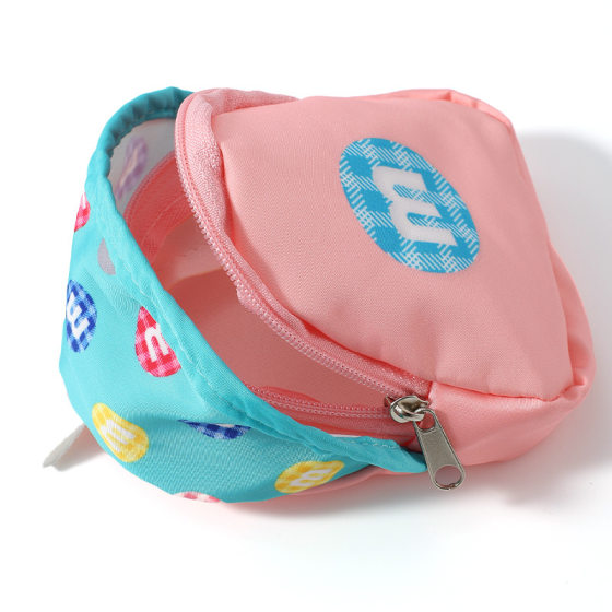 Mini Small Schoolbag Short Lanyard Cartoon Coin Purse Portable Earphone Bag Mini Bag Keychain Wallet Card Holder