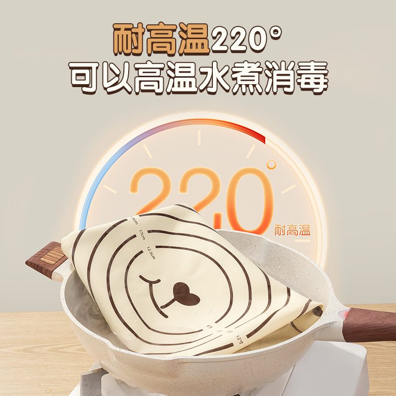 Nueva almohadilla para amasar de silicona de grado alimenticio, tabla de cortar para hornear en el hogar, almohadilla antideslizante de dibujos animados y almohadilla para fideos, fábrica al por mayor