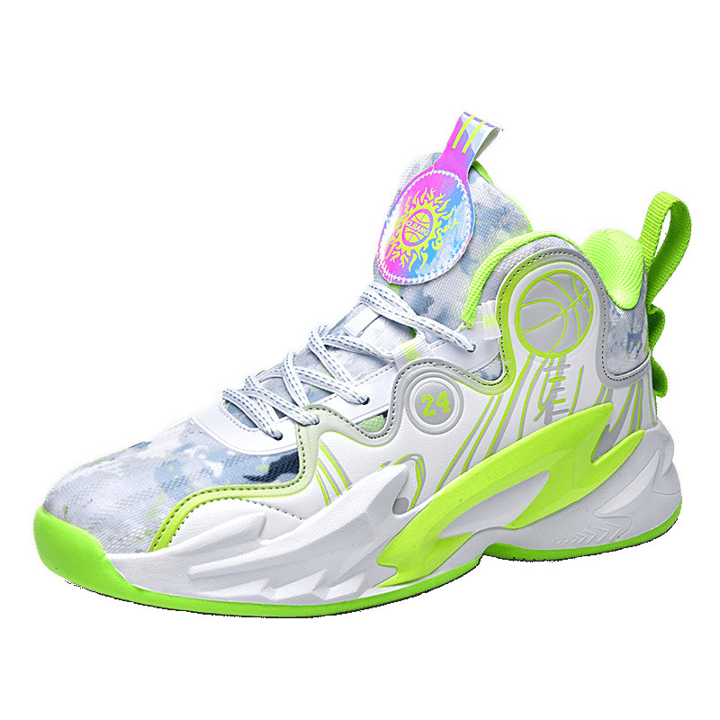 Nuevos zapatos de moda de pareja, zapatos de alto nivel, zapatos de baloncesto para niños, zapatos de entrenamiento de baloncesto azul
