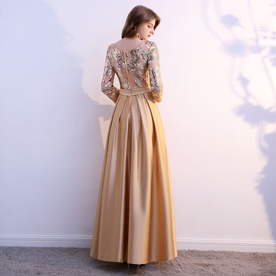 European and American Foreign trade evening dress women's 2024 New elegant chorus performance dress host dance long dress