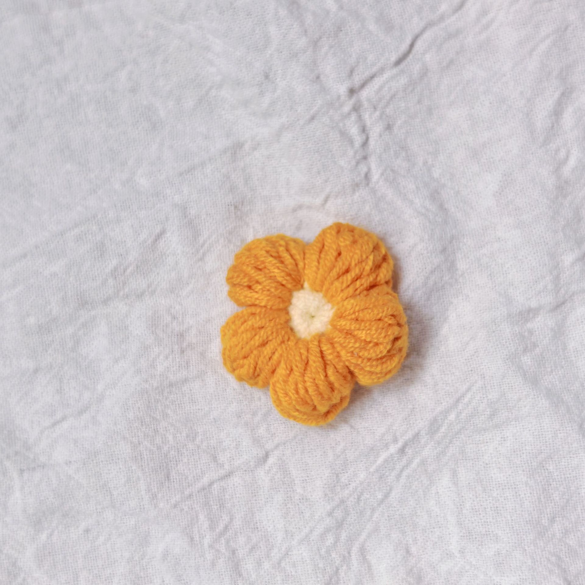 4cm 옐로우 퍼프 플라워-10