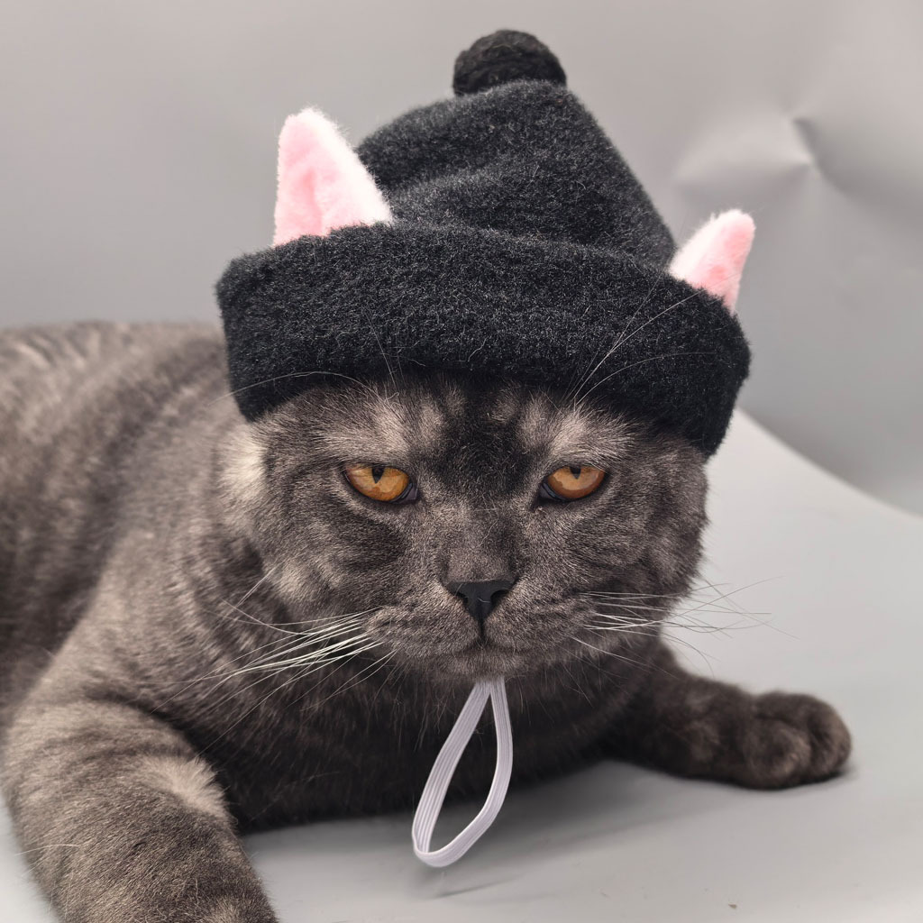 Gorro de pelagem sintética de coelho para gatos e cães_voghion.com