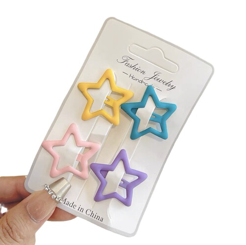 3 pack gradient color mix and match dopamine star hair clip set bb clip sweet and cute hair clip children's hair accessories
