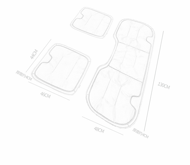 Car winter seat cushion three-piece main driver's seat single-piece rear seat cushion four seasons universal suit car supplies