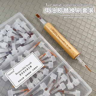 美甲替换刷头笔刷升级款双头实木杆光疗笔晕染笔彩绘笔拉线笔毛刷