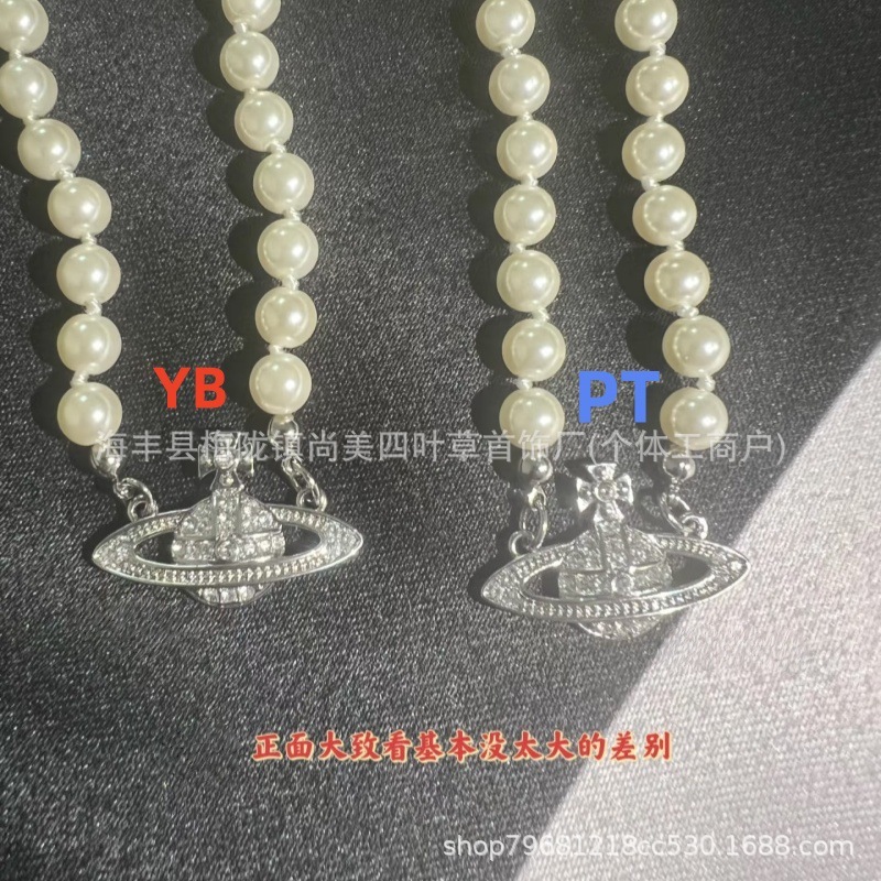 西太后高版本土星珍珠项链薇薇安经典款百搭满钻锁骨链女厂家直销|undefined