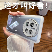 带镜头膜适用华为mate50pro手机壳透明mt40全包m30防摔简约保护壳