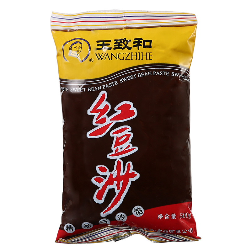 王致和红豆沙馅500g 冰皮月饼粽子汤圆元宵年糕点心豆沙包材料