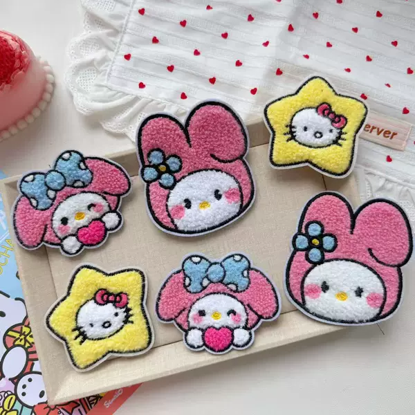 Cute Cartoon My Melody Cat Bangs Patch Hair Tidying Magic Tool for Children, Traceless Hair Accessory for Girls