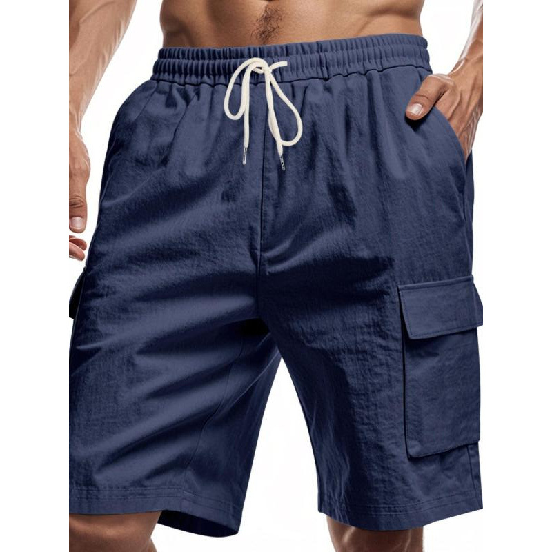 Men's Shorts Cross-Border Dropshipping Solid Color Multi-Pocket Cargo Shorts Casual Fashion