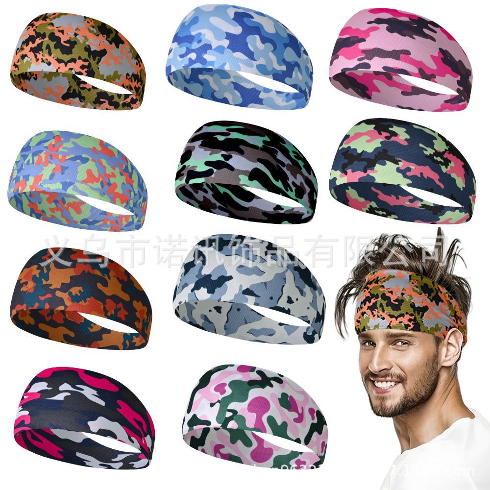 Popular in Europe and America, outdoor running sports headbands for men and women, yoga headbands, headscarves, hair accessories, sweat-absorbing printed wide headbands