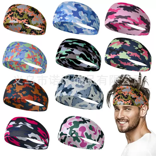 Popular in Europe and America, outdoor running sports headbands for men and women, yoga headbands, headscarves, hair accessories, sweat-absorbing printed wide headbands