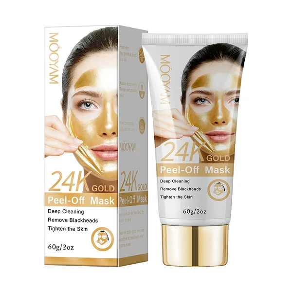 24K Gold Peel-Off Mask 60g t Area Care Shrink Pores Remove Blackheads and Acne Smear Mask Blackhead Nasal Mask