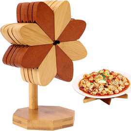 定制一棵树风车隔热垫实木餐垫杯垫防烫垫木质餐桌摆件餐台垫砂锅