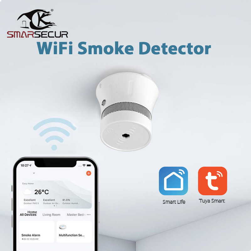 落書きスマートホームジグビー煙警報器火災感知無線消防wifi煙感知器|undefined
