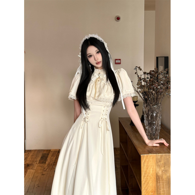 Real in stock French Waisted Lace Dress