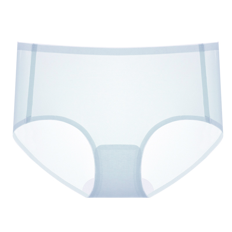 Seda de hielo sin costuras de gran tamaño 200 kg entrepierna antibacteriana ultrafina sin costuras entrepierna larga entrepierna de algodón entrepierna transpirable cadera ropa interior de mujer
