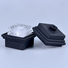 奔海达单体自带漏斗菱形冰球硅胶冰格模具菱形制冰盒方形大冰块模