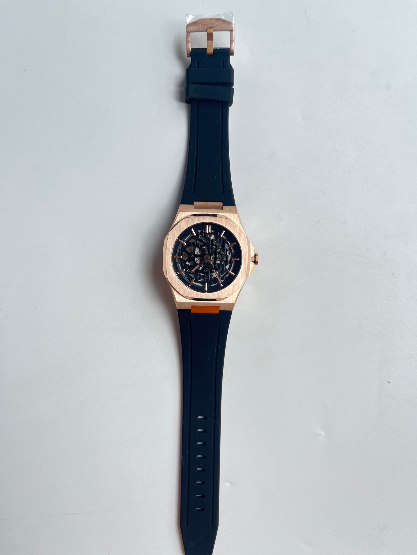 D1 reloj mecánico hueco con esqueleto de Milán reloj mecánico masculino impermeable reloj mecánico hueco de acero inoxidable