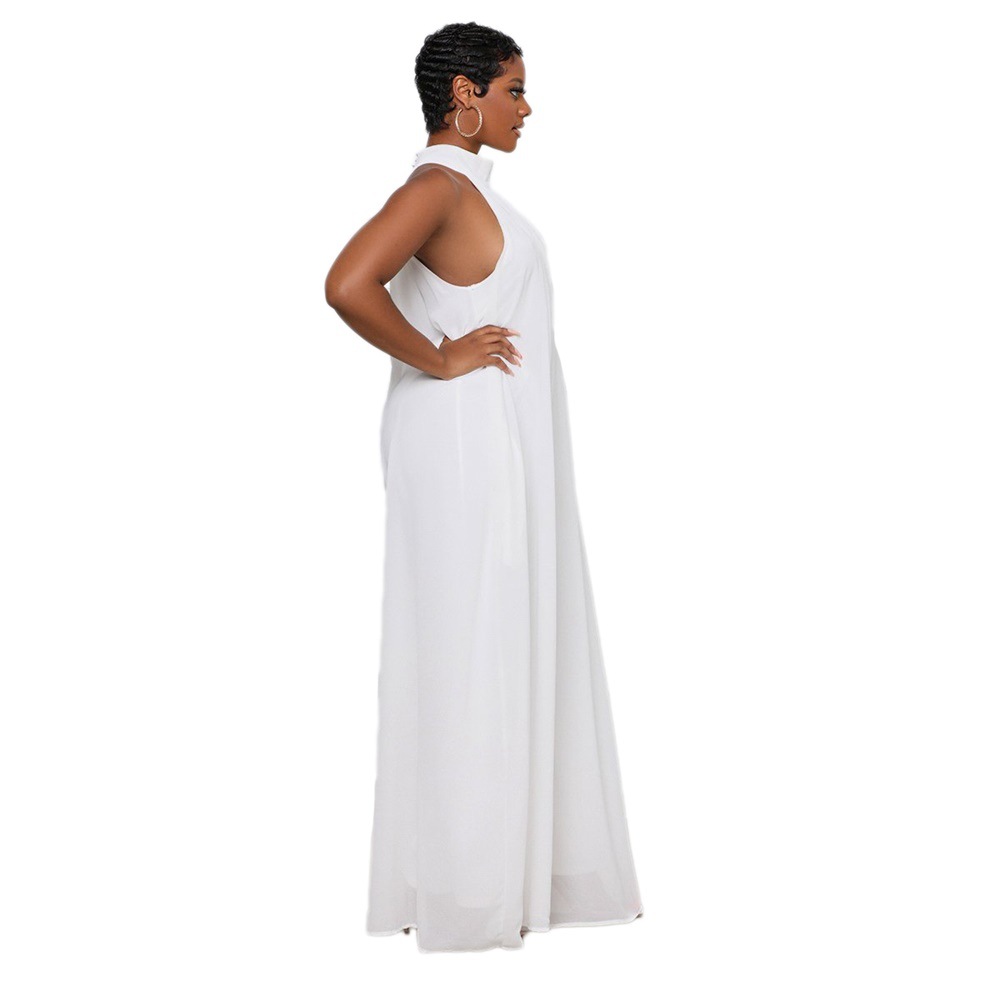 350g Weight Full Length Pants Length Polyester, Chiffon Fabric Type Mid Waist Waist Line Jumpsuits Pants Type Inelastic Elasticity Holiday, Family Gathering, Tea Party Occasion Loose Fit Type Solid Color Pattern Summer, Spring Season Women's Gender Simple Style, Classic Style Style Women's Holiday Family Gathering Tea Party Simple Style Classic Style Solid Color Full Length Jumpsuits 18